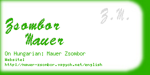 zsombor mauer business card